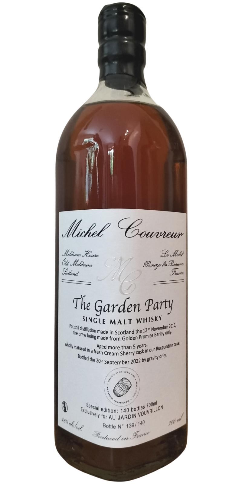 Michel Couvreur 2016 MCo The Garden Party SE Fresh cream sherry Au jardin vouvrillon 46% 700ml