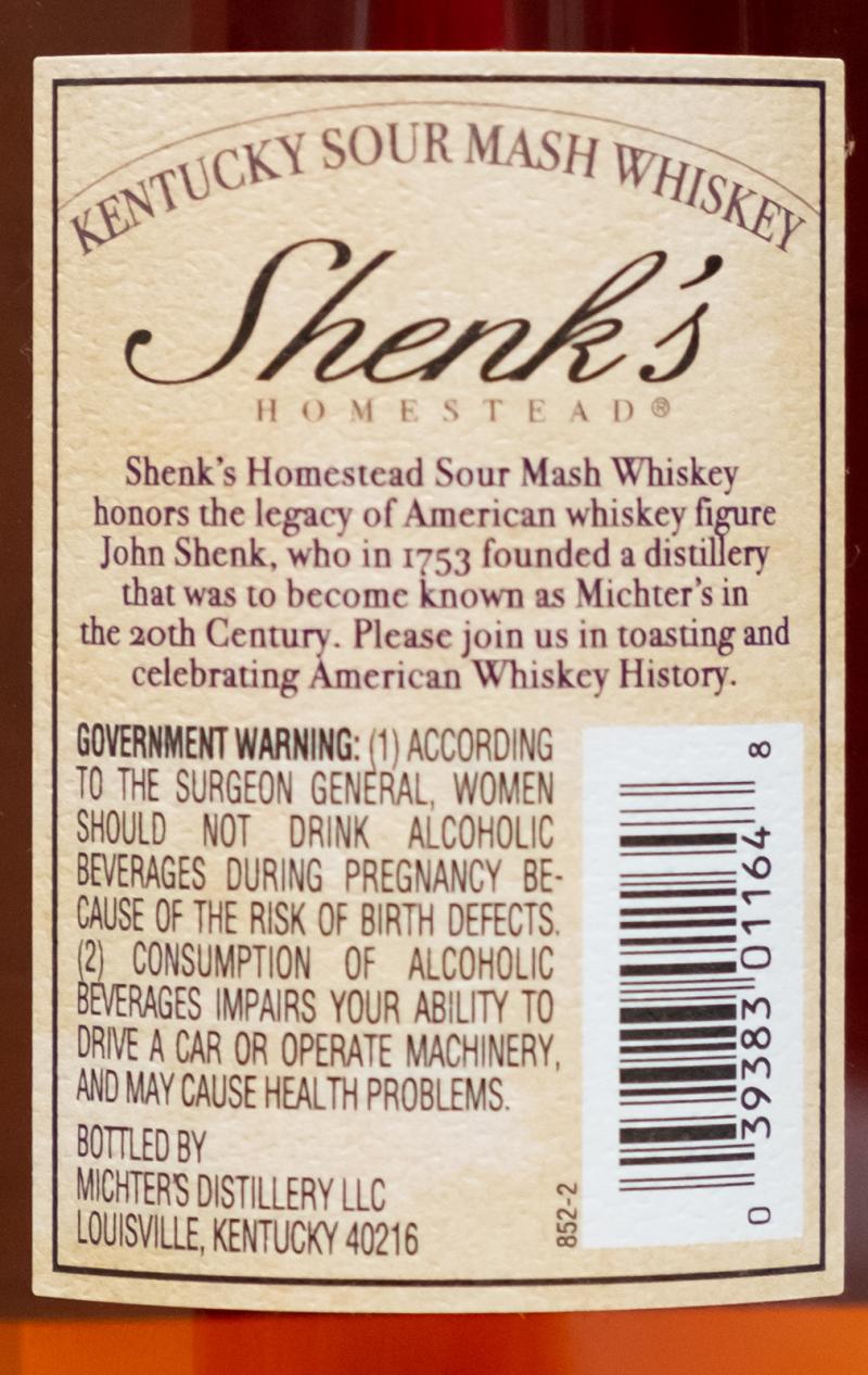 Shenk's Homestead Kentucky Sour Mash Whiskey - Ratings and reviews ...