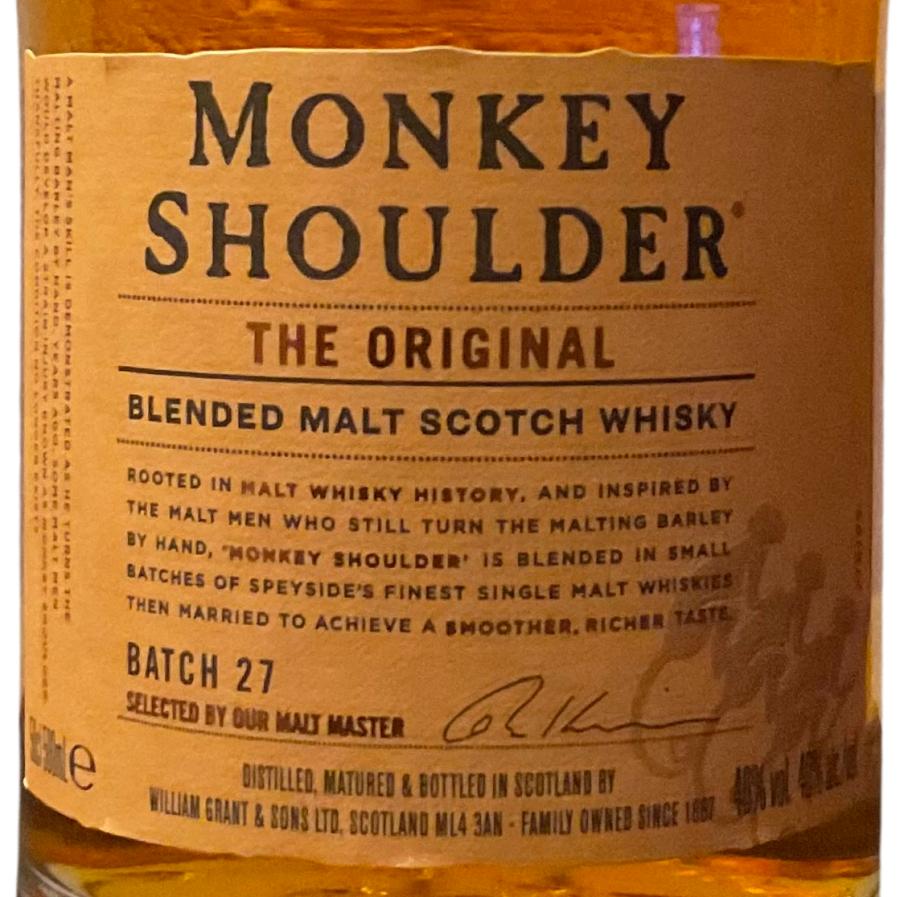 Monkey Shoulder Batch 27 The Original 40% 500ml