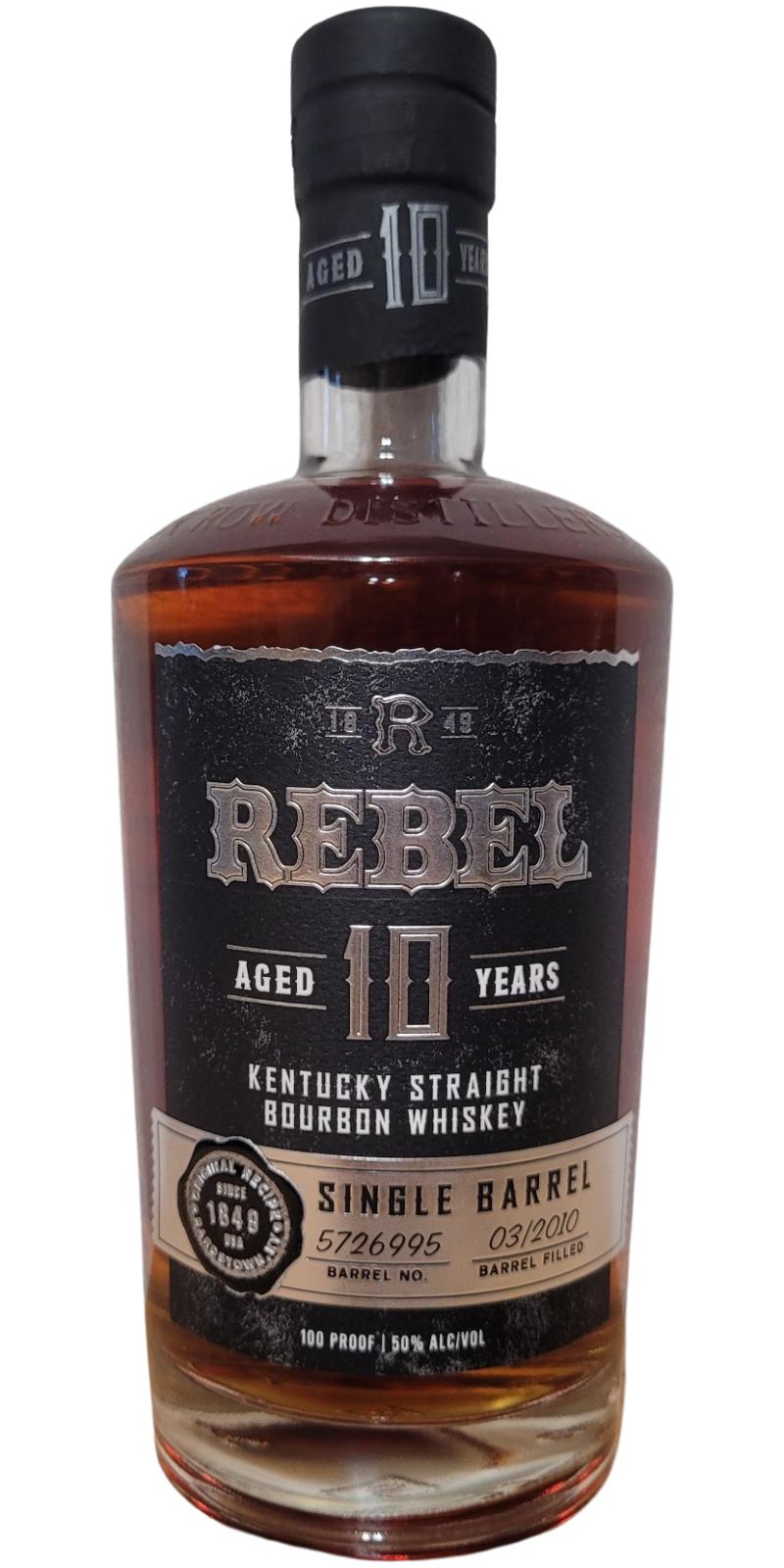 Rebel 10yo Charred New American Oak Barrel 50% 750ml