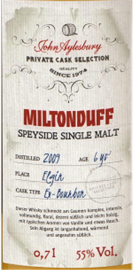 Miltonduff 2009 JAy Ex-Bourbon 55% 700ml