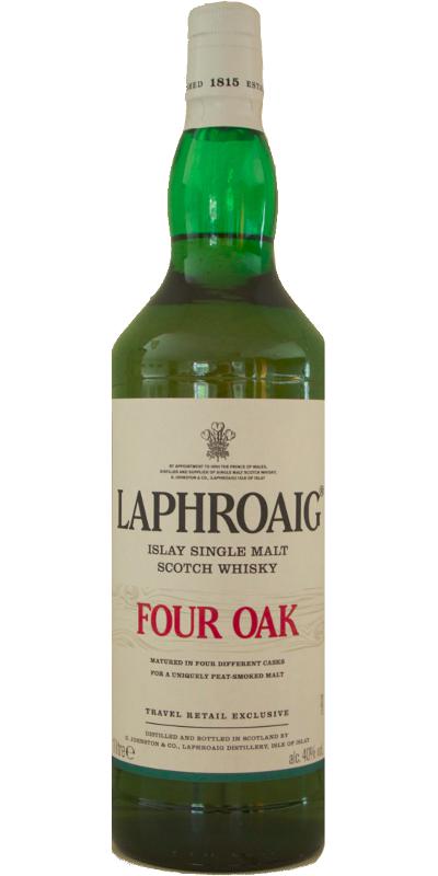Laphroaig Four Oak Ex-Bourbon QC Virgin American European Oak Travel Retail Exclusive 40% 1000ml