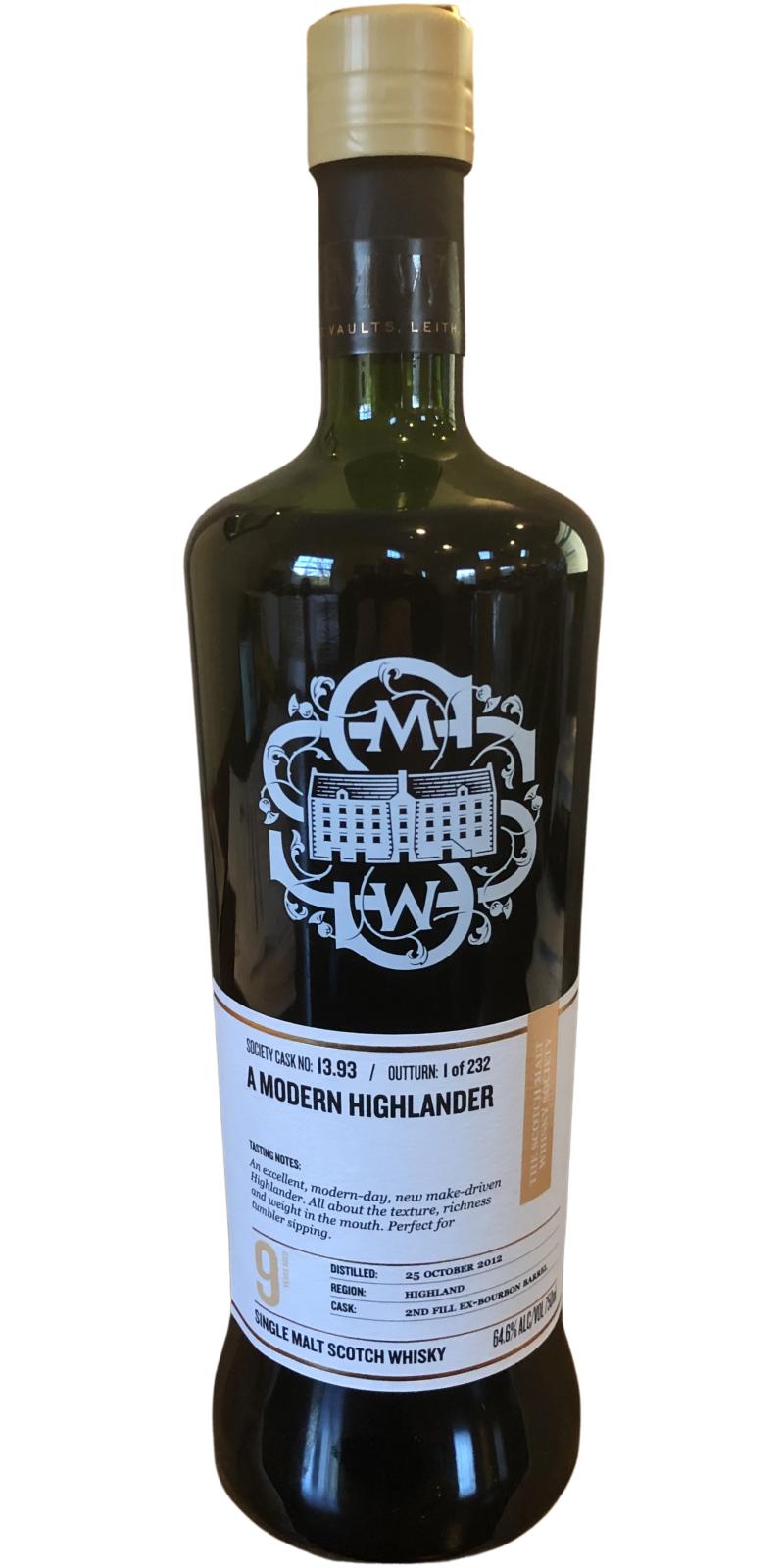 Dalmore 2012 SMWS 13.93 A modern highlander 2nd Fill Ex-Bourbon Barrel The Scotch Malt Whisky Society 64.6% 750ml