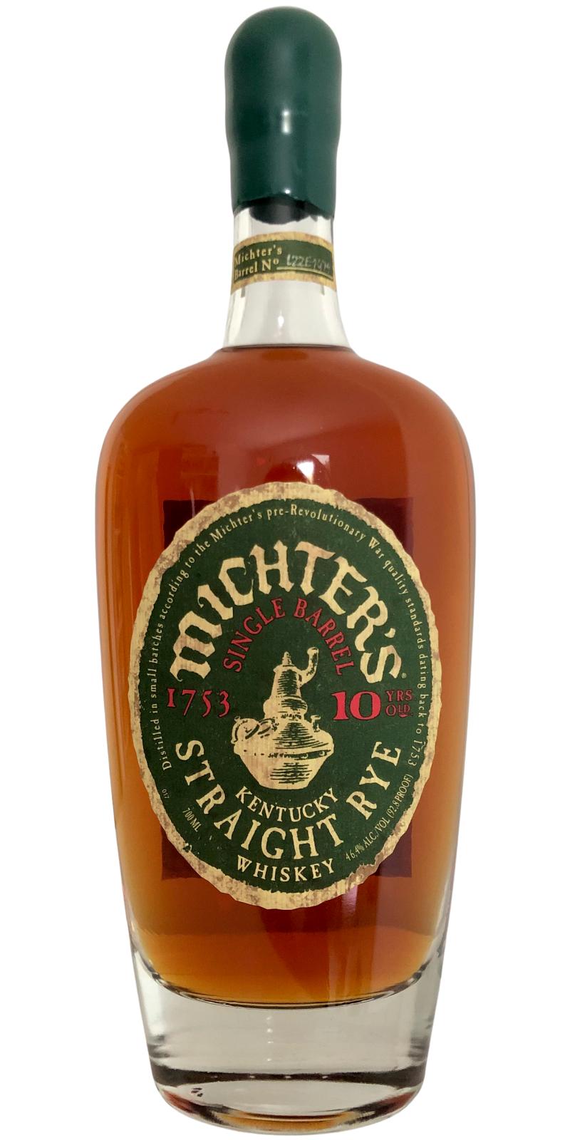 Michter's 10yo Single Barrel Rye New Charred American White Oak 46.4% 700ml
