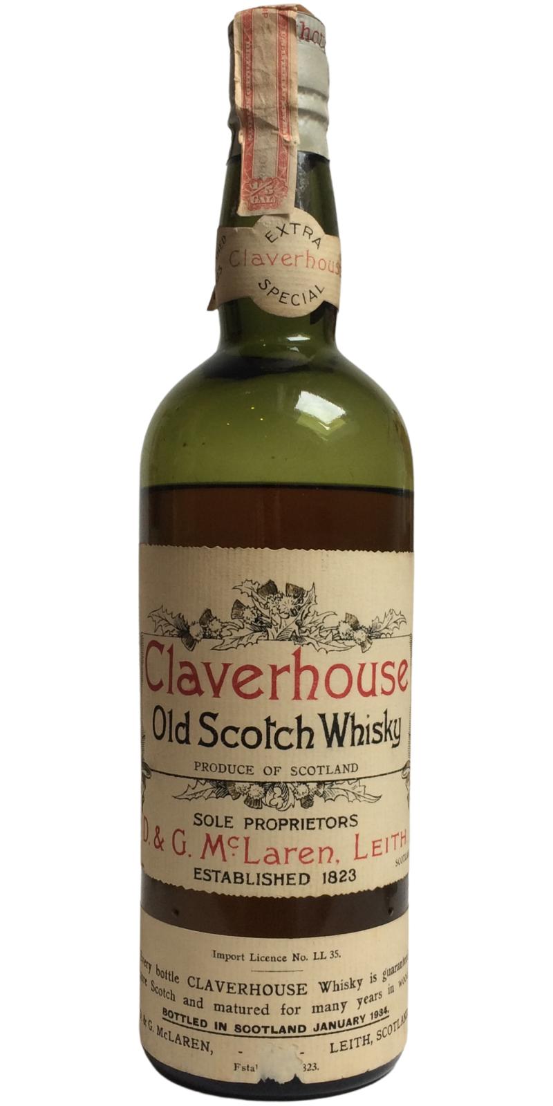 Claverhouse Old Scotch Whisky Imported by Trans-Europa Corporation New York 43% 750ml