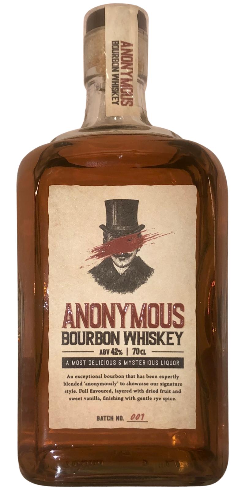 Anonymous US Bourbon Whisky ThBC 1st-fill American new oak Virgin Wines 42% 700ml