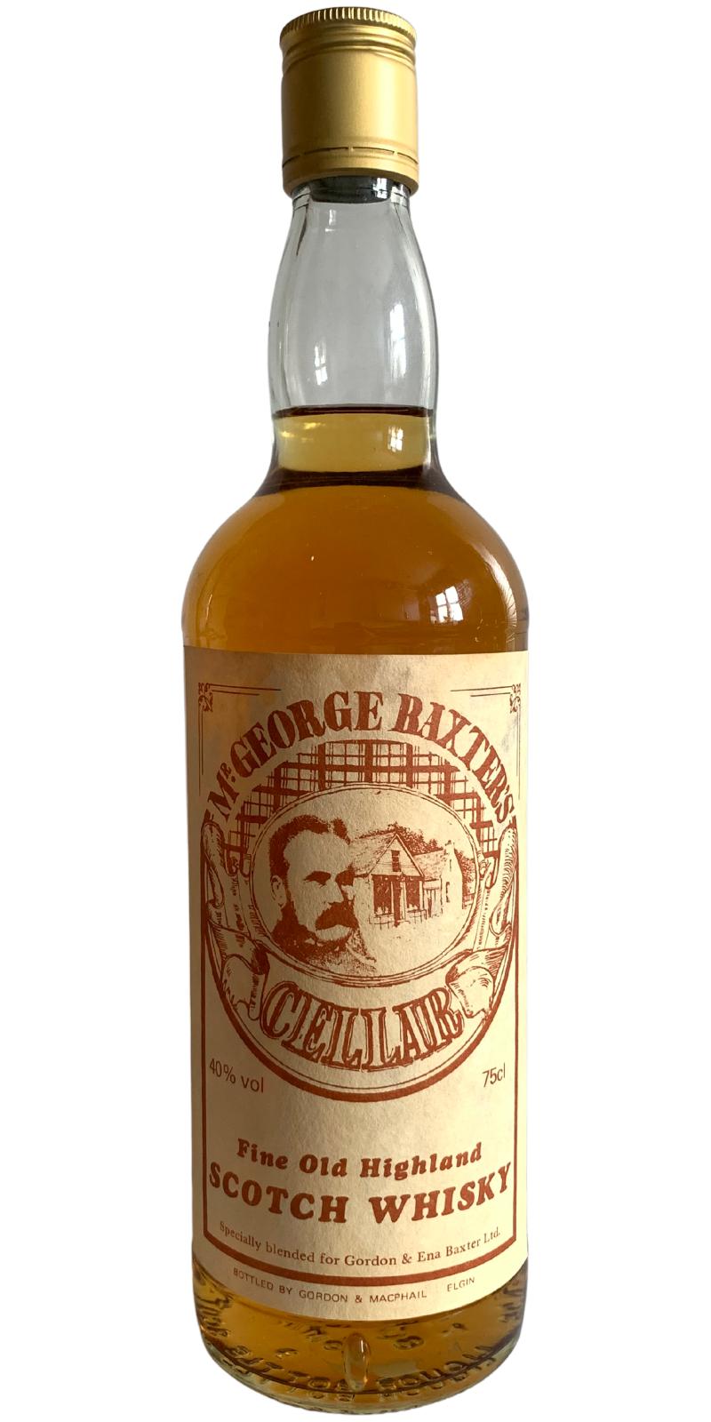Mr. George Baxter's Cellar Fine Old Highland Scotch Whisky