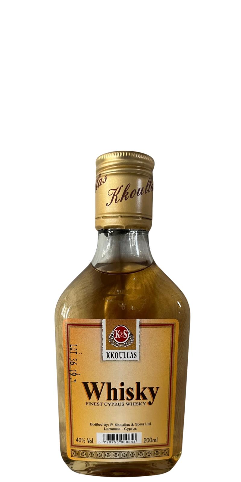 Kkoullas Whisky Finest Cyprus Whisky P. Kkoullas & Sons Ltod Lemesos Cyprus 40% 200ml