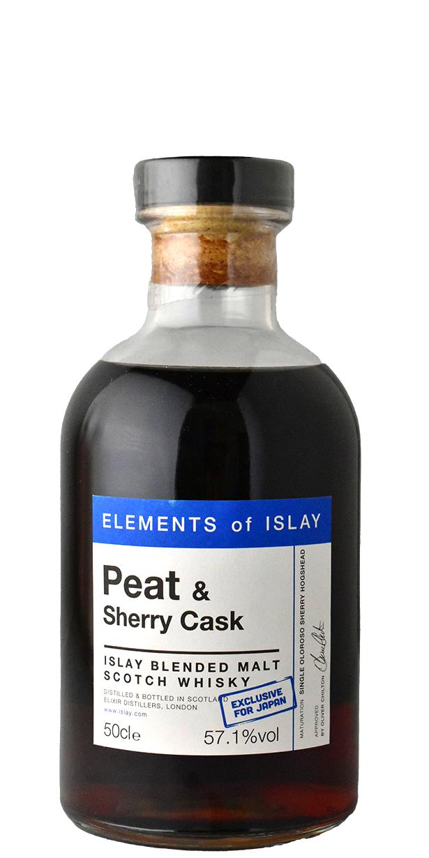 Peat & Sherry Islay Blended Malt Scotch Whisky ElD Elements of Islay Oloroso Sherry Hogshead Exclusive for Japan 57.1% 500ml