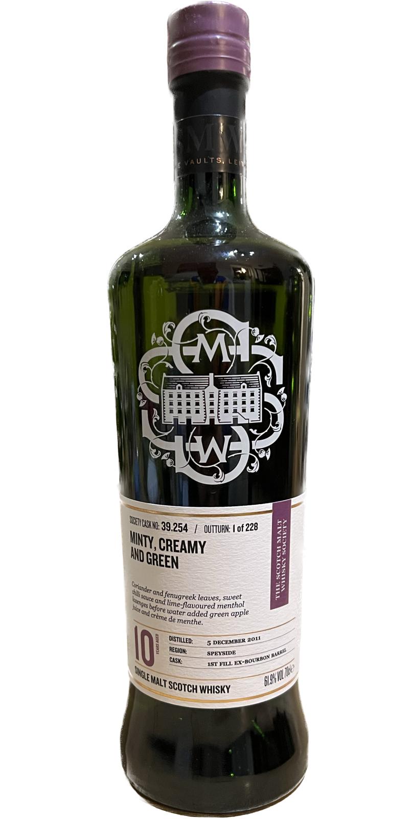 Linkwood 2011 SMWS 39.254 Minty creamy and green 1st Fill Ex-Bourbon Barrel 61.9% 700ml