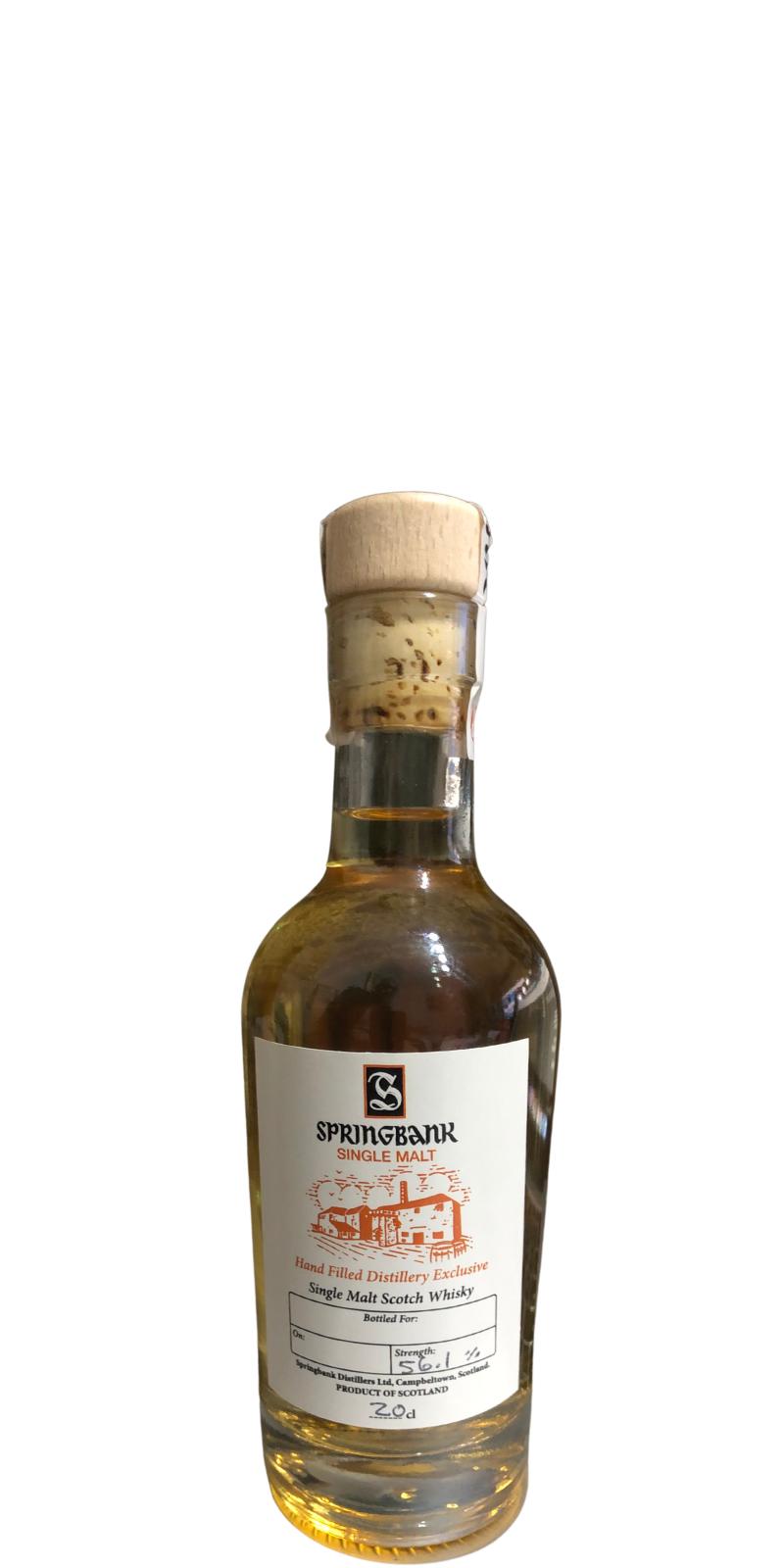 Springbank Hand Filled Distillery Exclusive 56.1% 200ml