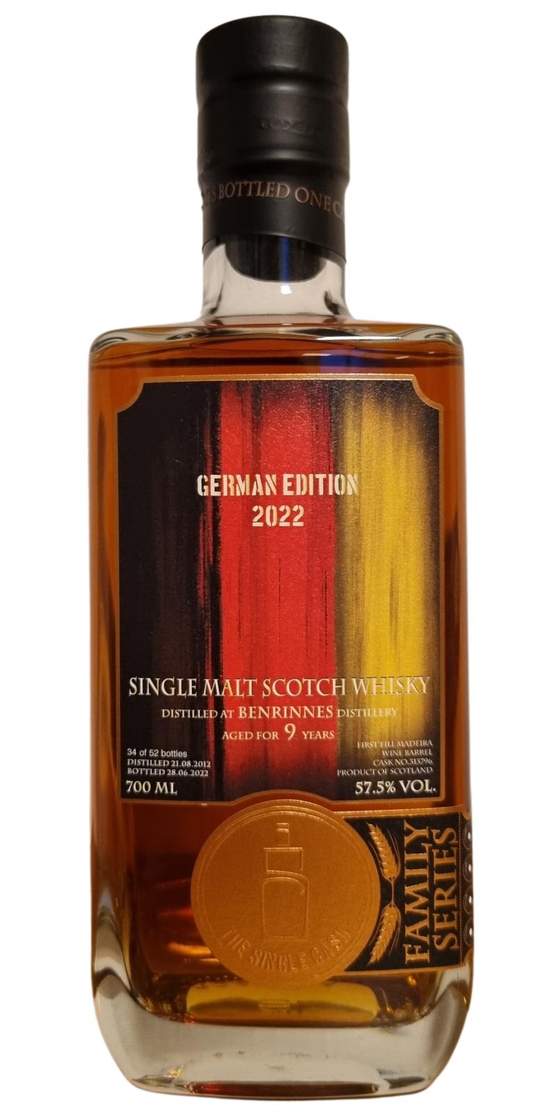 Benrinnes 2012 TSCL Family Series 1st Fill Madeira Wine Barrel German Edition 2022 57.5% 700ml