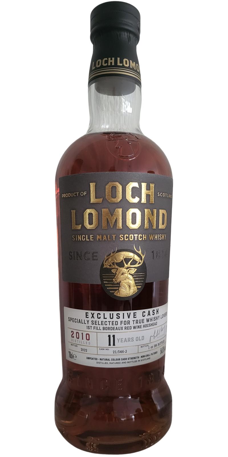 Loch Lomond 2010 1st Fill Bordeaux Hogshead 54.6% 700ml