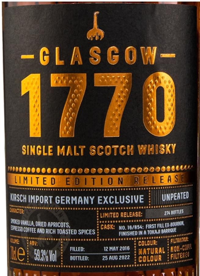 1770 2016 - Glasgow Single Malt