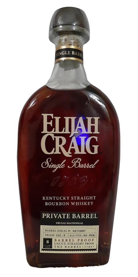 Elijah Craig 2014 Private Bottling New American Oak Frugal MacDoogal 60.8% 750ml