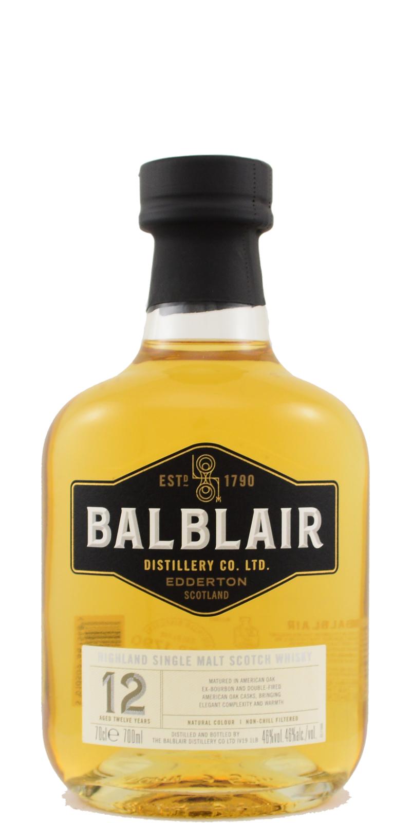 Balblair 12yo ex bourbon 46% 700ml