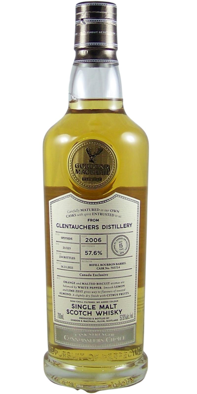 Glentauchers 2006 GM Connoisseurs Choice Refill Bourbon barrel Canada Exclusive 57.6% 700ml