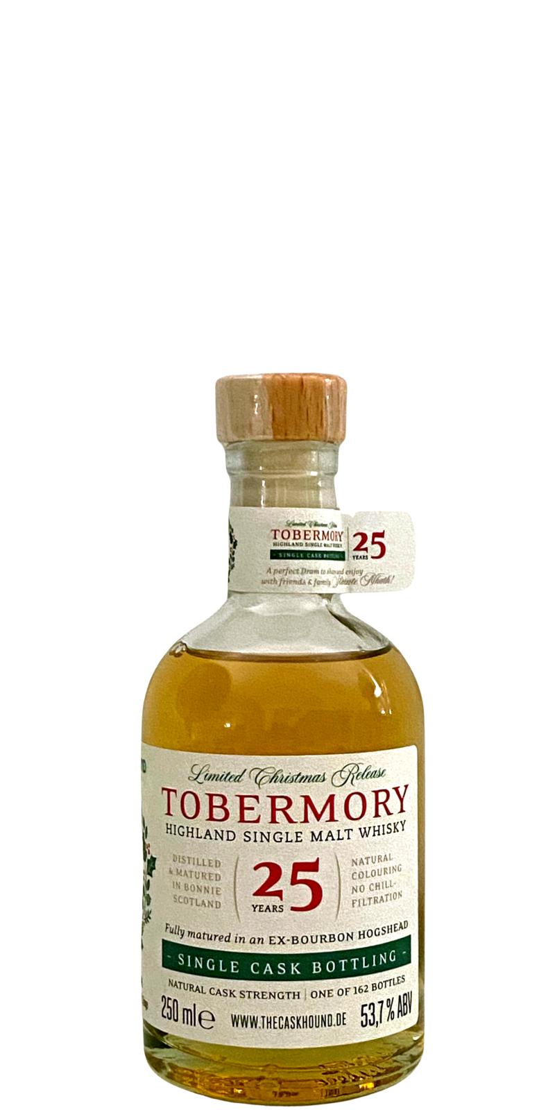 Tobermory 25yo TCaH Festive Greetings from the Isle of Mull Ex-Bourbon Hogshead 53.7% 250ml