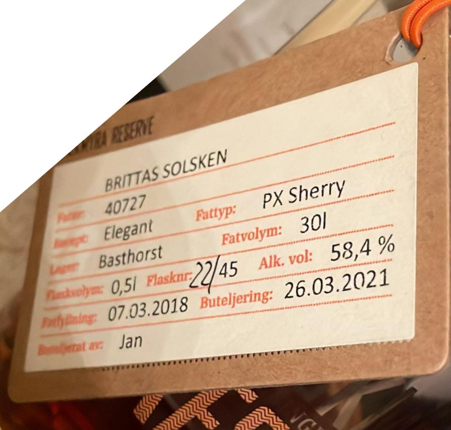 Mackmyra 2018 Reserve PX Sherry Britta Wutschke Geist und Rauch 58.4% 500ml