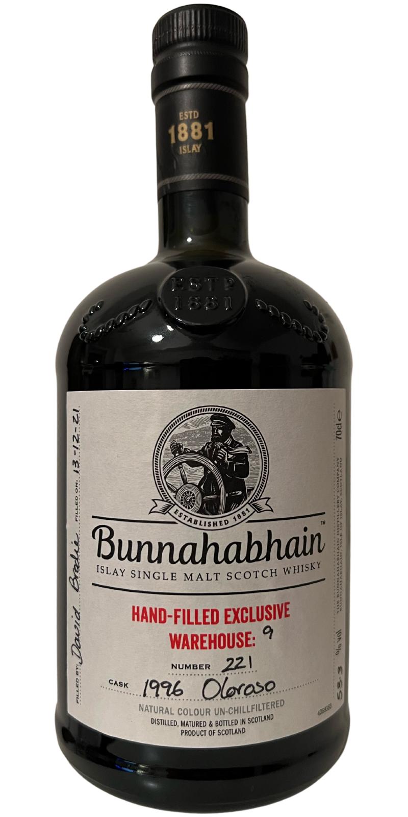Bunnahabhain 1996 Bunnahabhain Warehouse 9 Hand Filled Exclusive Oloroso 53.3% 700ml