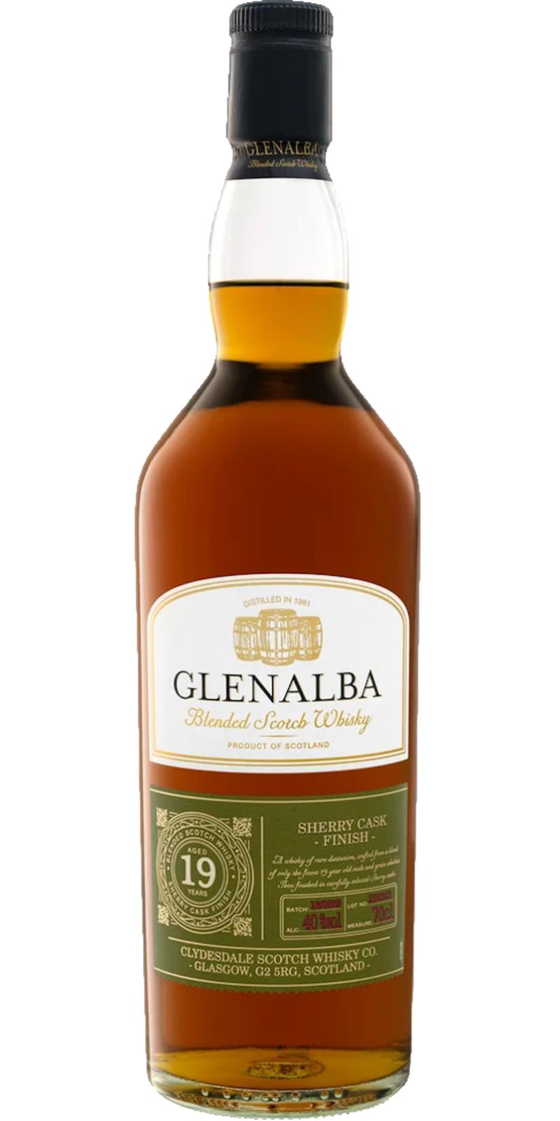 19-year-old Glenalba and Ratings - Cd reviews Whiskybase -