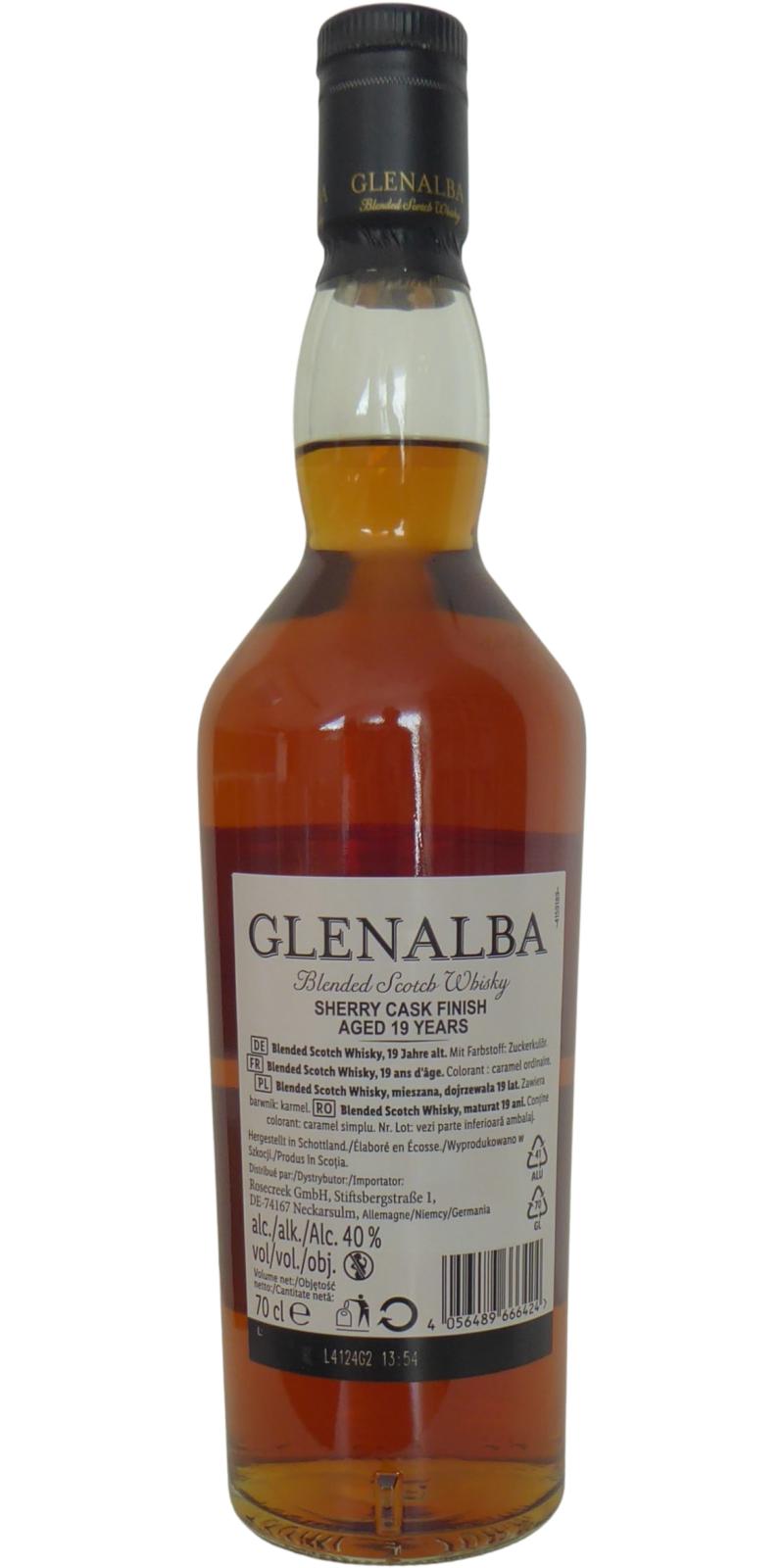Ratings Glenalba Whiskybase - Cd 19-year-old - and reviews