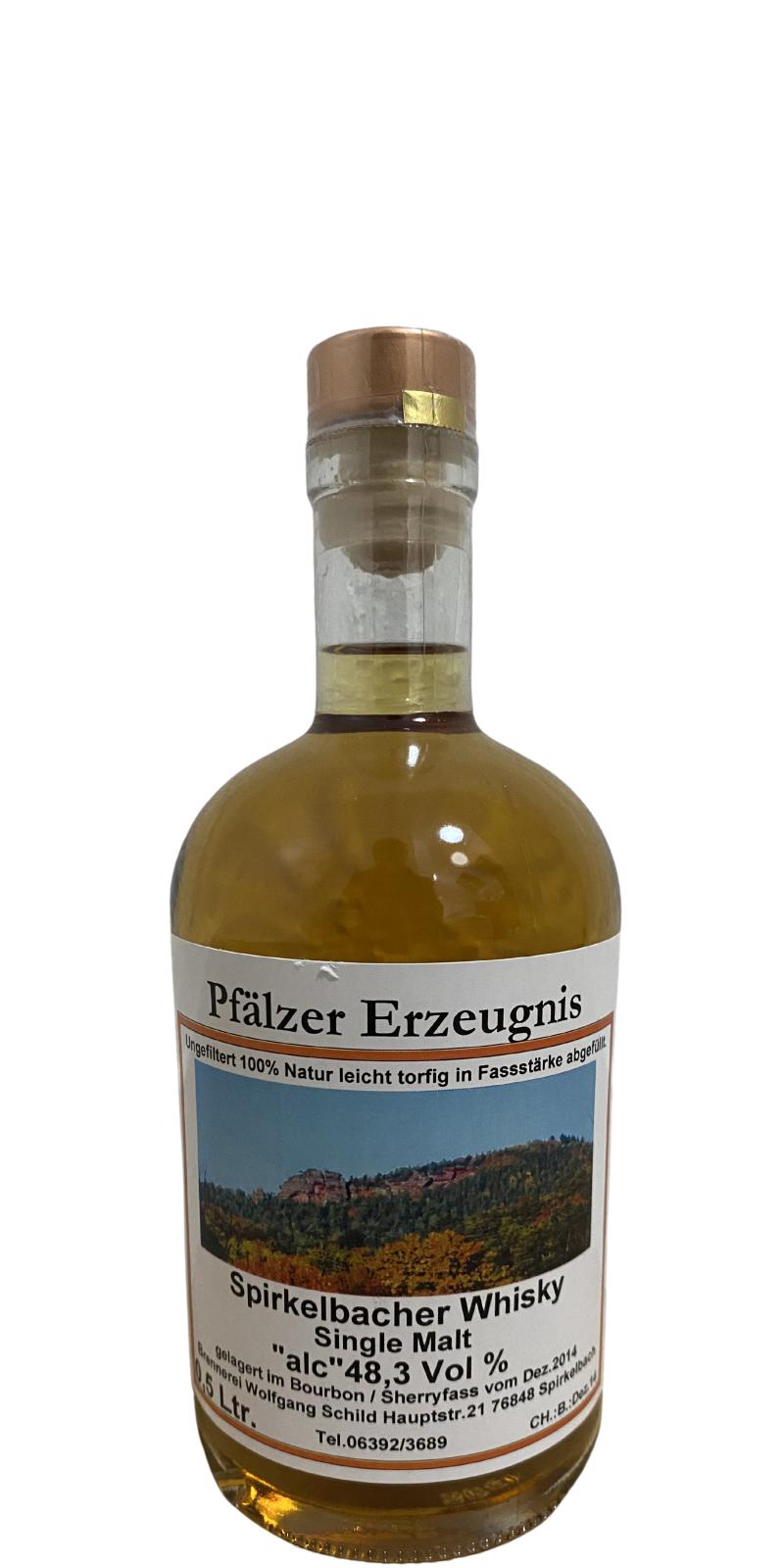 Spirkelbacher Whisky 2014 Single Malt Bourbon Sherryfass 48.3% 500ml