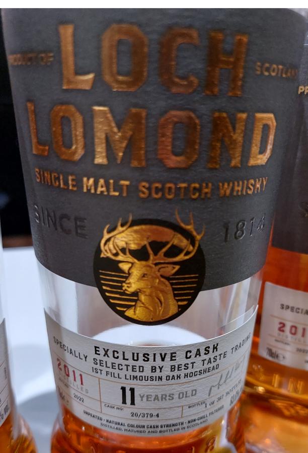 Loch Lomond 2011 Exclusive Cask 1st Fill Limousin Oak Hogshead Best Taste Trading 63.8% 700ml