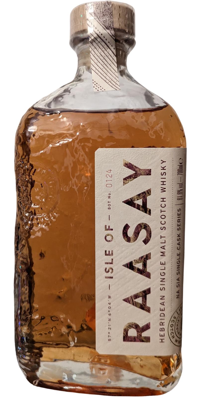 Raasay Ex-Bordeaux Red Wine -Peated Na Sia Single Cask Series Peated Ex-Bordeaux Red Wine Cask 61.6% 700ml