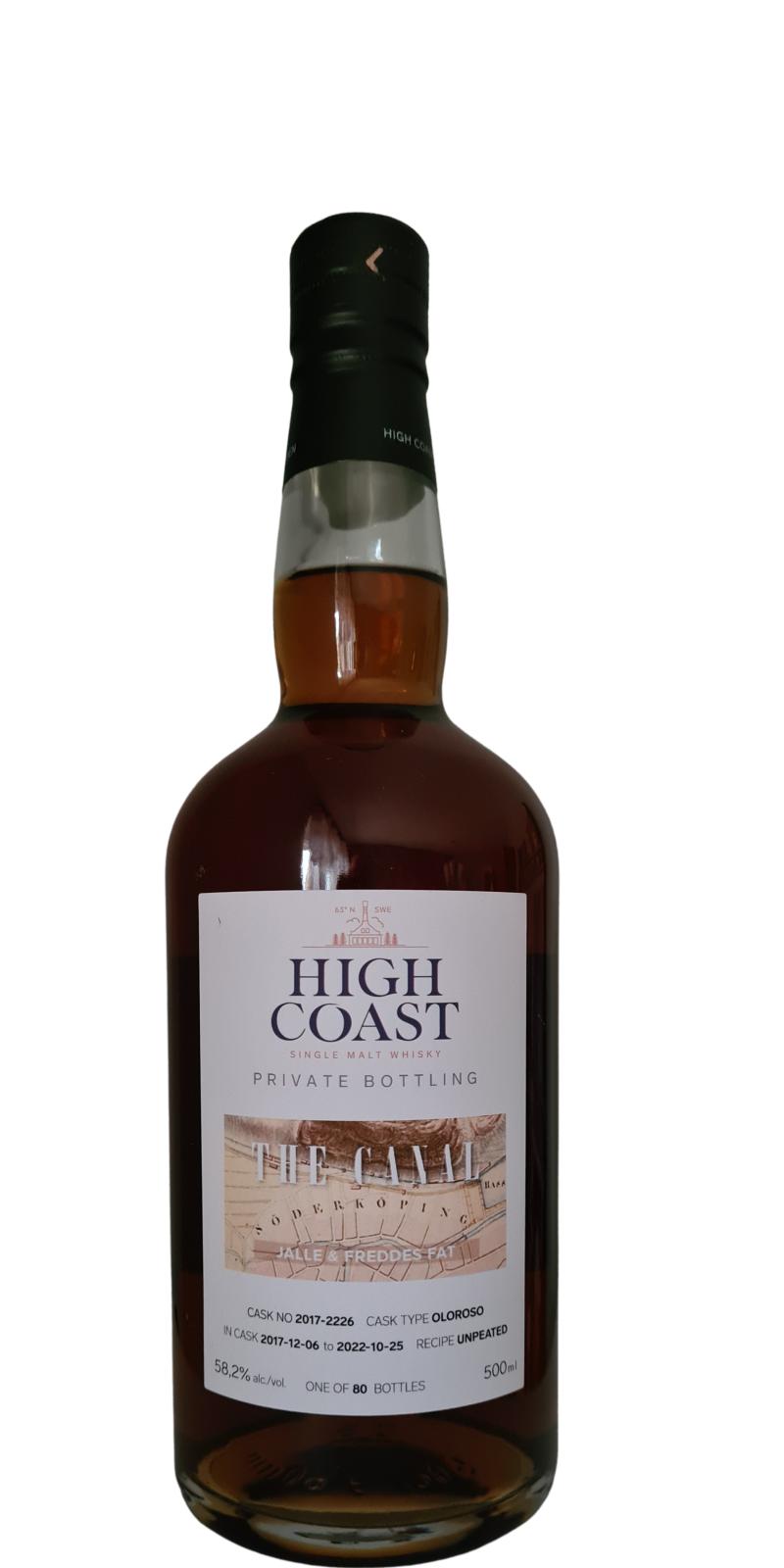 High Coast 2017 Private Bottling Unpeated Oloroso Jalle & Fredde 58.2% 500ml