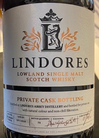 Lindores Abbey 2019 The Private Cask Ex-Sherry Firkin Fratres Spririt Udo Arne Ole 46% 700ml