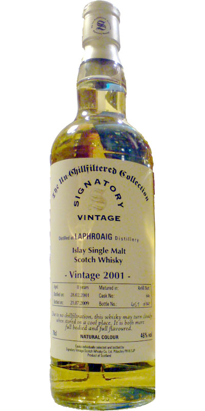 Laphroaig 2001 SV The Un-Chillfiltered Collection Refill Butt #646 46% 700ml