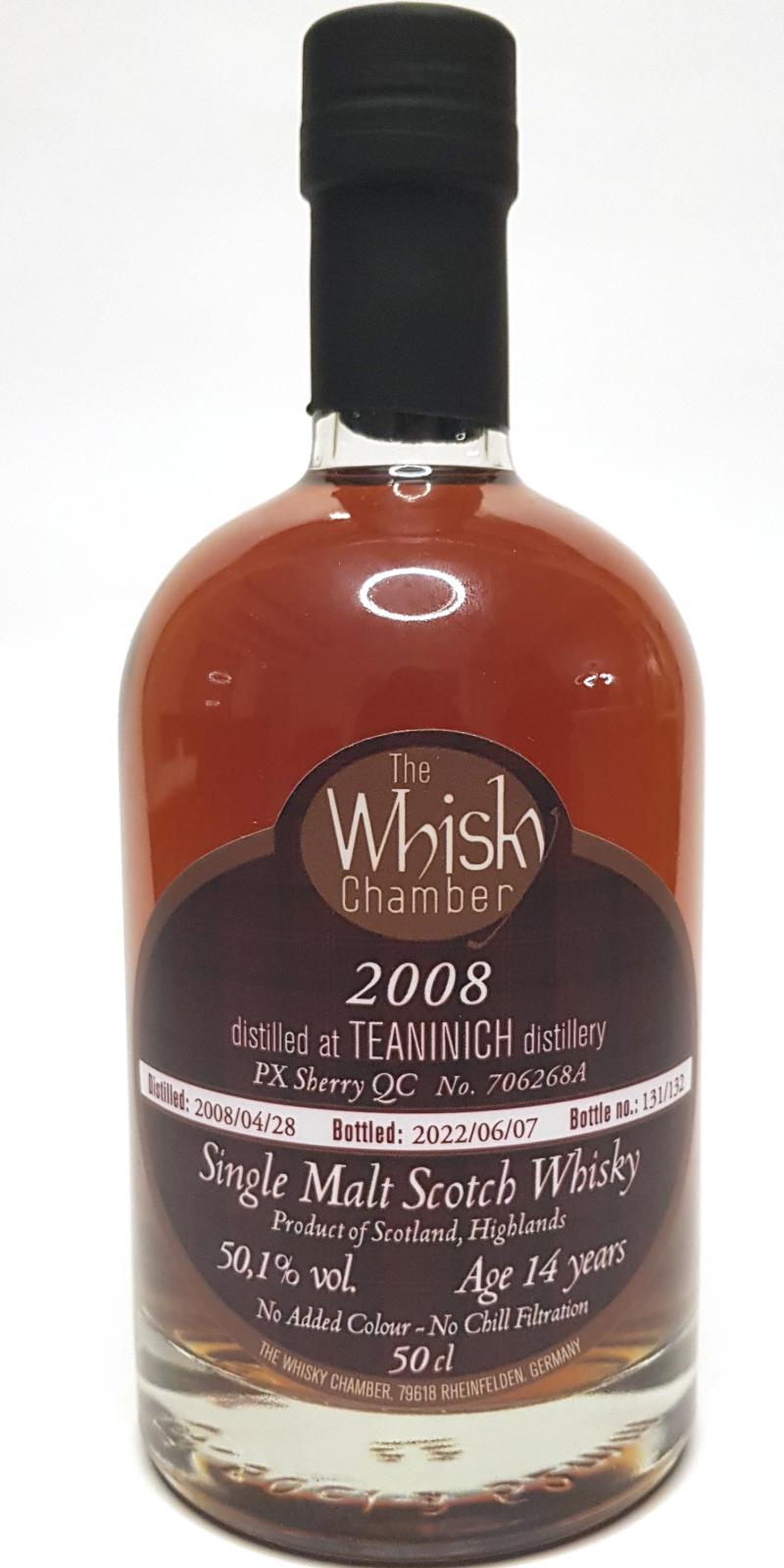 Teaninich 2008 WCh PX Sherry Quarter Cask 50.1% 500ml