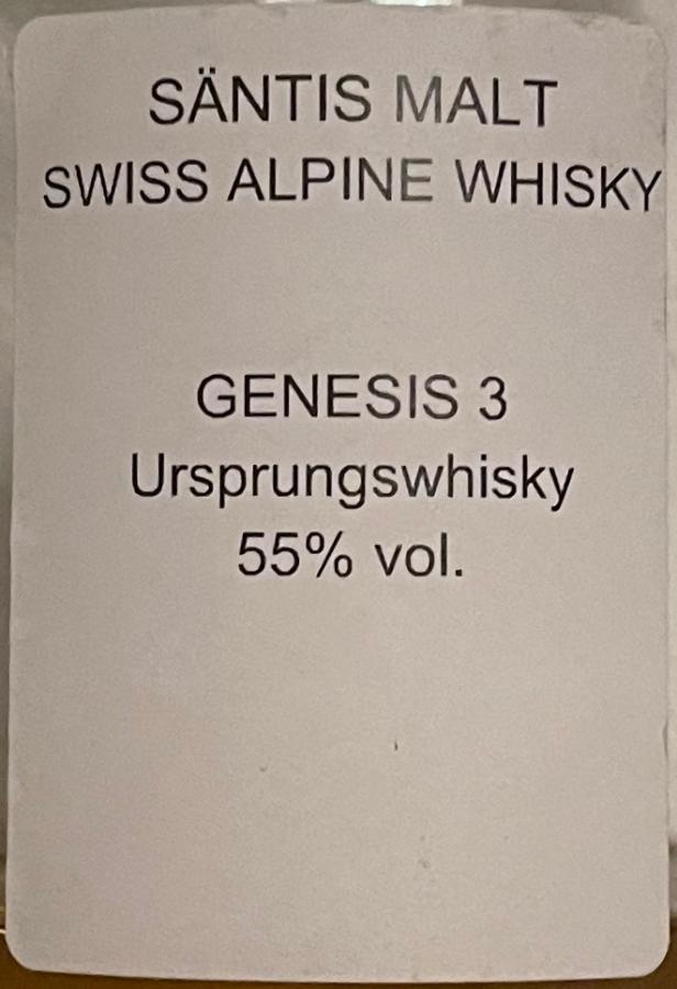 Santis Malt Edition Genesis No. 3 Ursprungswhisky 55% 700ml