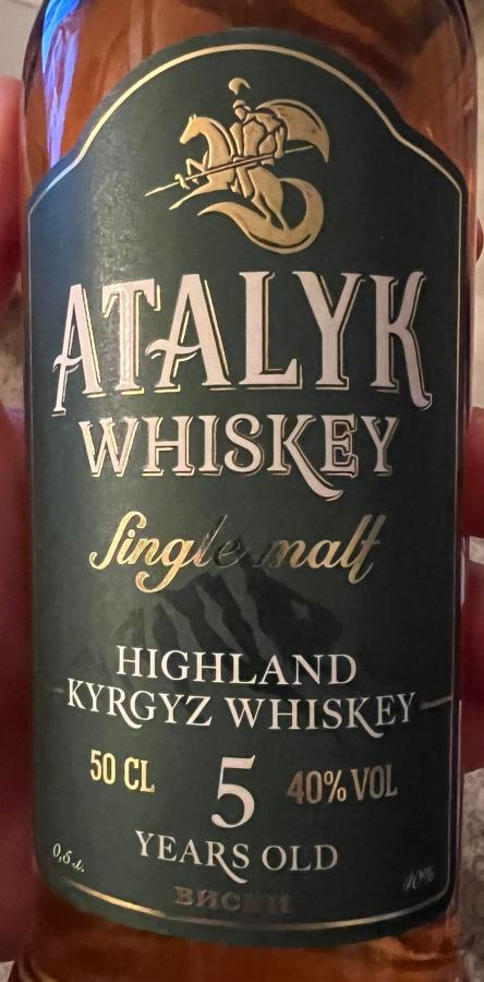Atalyk 5yo Highland Kyrgyz Whisky 40% 500ml