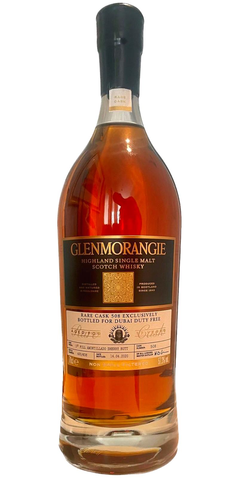 Glenmorangie 17yo Rare Cask 1st Fill Amontillado Sherry Butt Dubai Duty free 57.3% 700ml