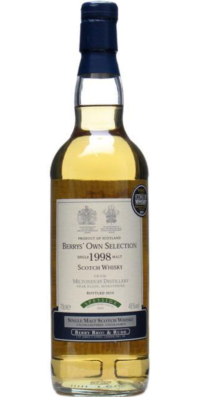 Miltonduff 1998 BR Berrys Own Selection #3604 46% 700ml