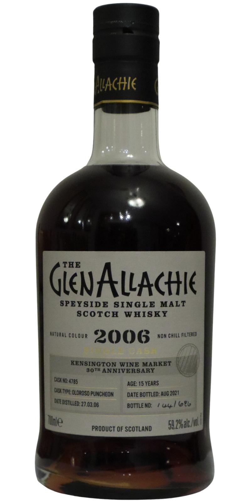 Glenallachie 2006 Single Cask Oloroso Puncheon Kensington Wine Market 59.2% 700ml