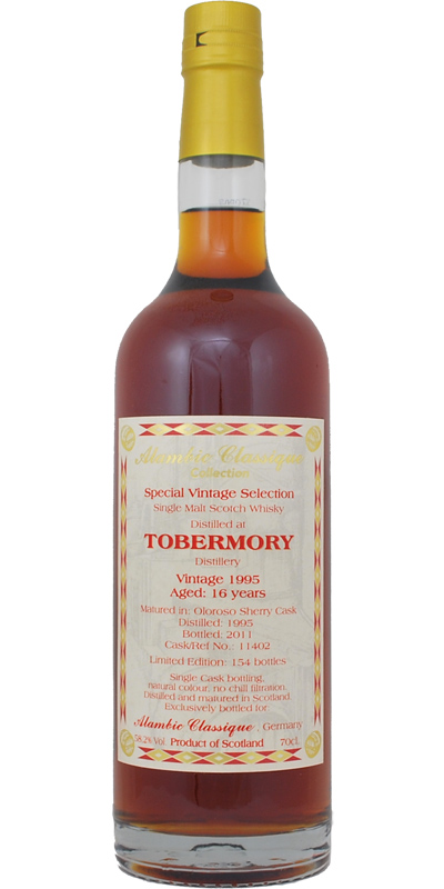 Tobermory 1995 AC Special Vintage Selection Oloroso Sherry Cask #11402 58.2% 700ml