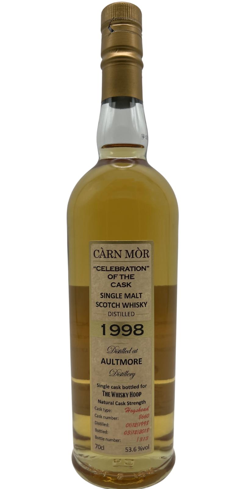 Aultmore 1998 MMcK Carn Mor Celebration of the Cask Hogshead The Whisky Hoop 53.6% 700ml
