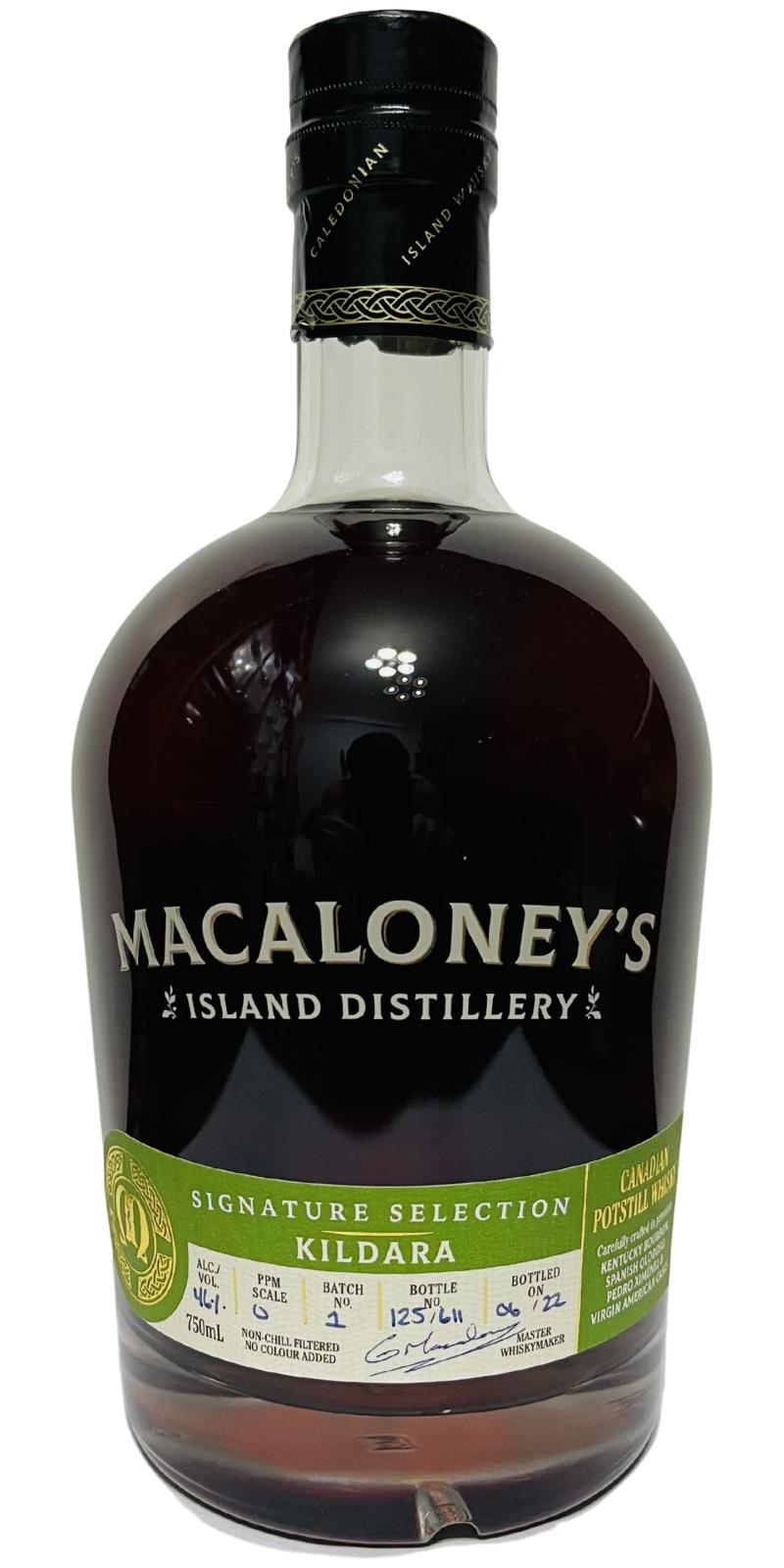 Macaloney's Kildara Signature Selection Bourbon Oloroso Pedro Ximenez Virgin Oak 46% 750ml