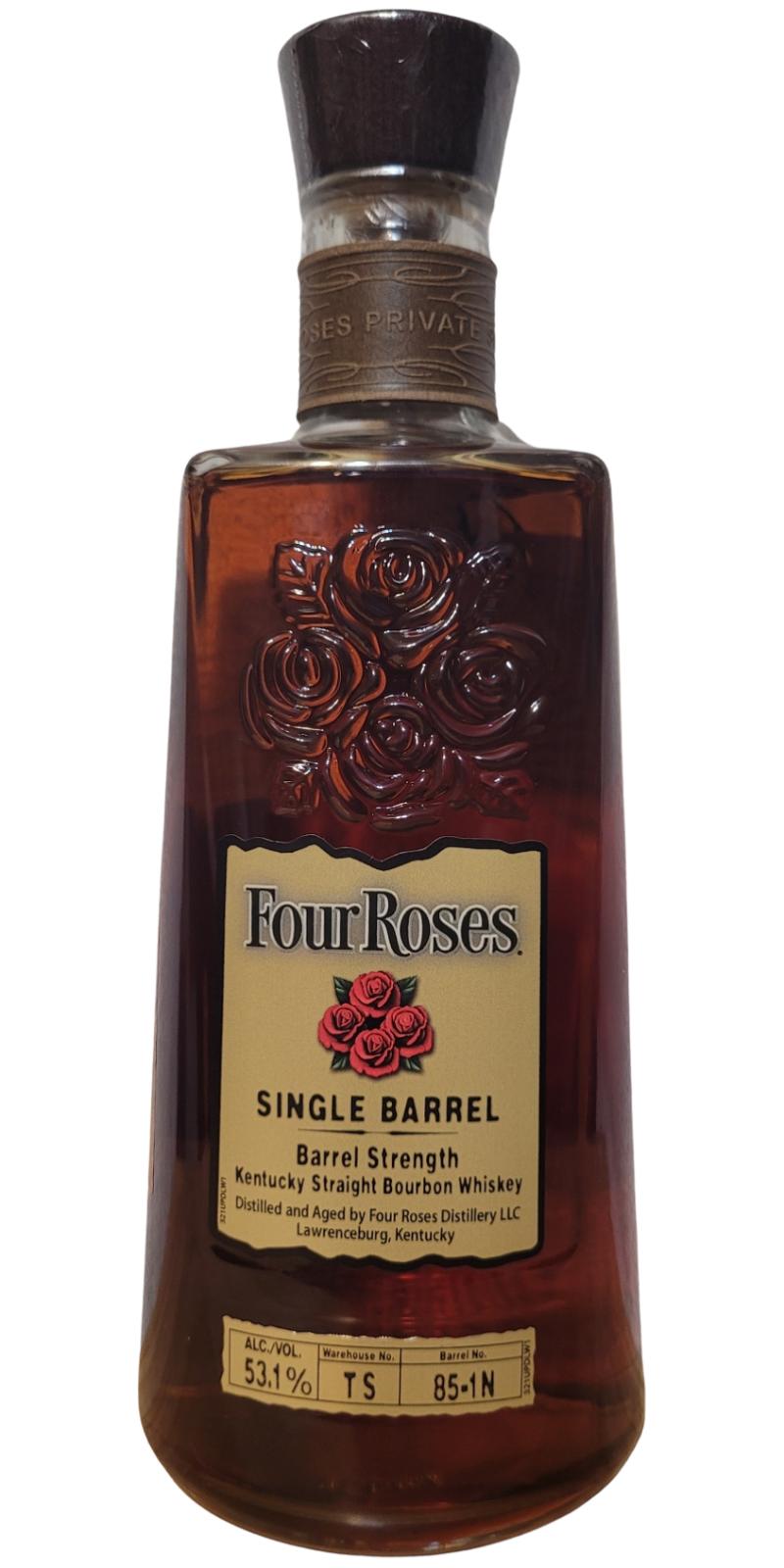 Four Roses Single Barrel Private Selection OESQ Charred New American Oak Barrel Cask Liquors 53.1% 750ml