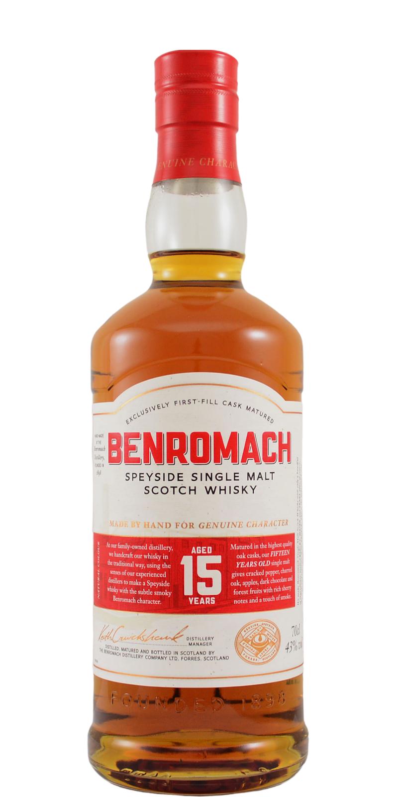 Benromach 15yo 1st Fill Sherry 43% 700ml