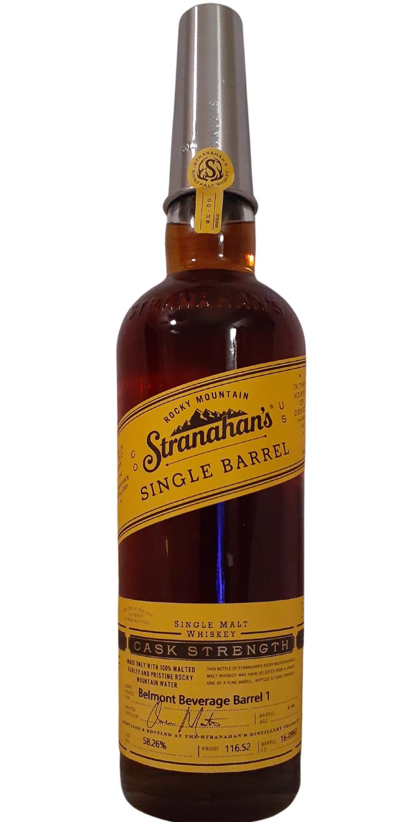 Stranahan's 2016 New American Oak Belmont Beverage 58.26% 750ml