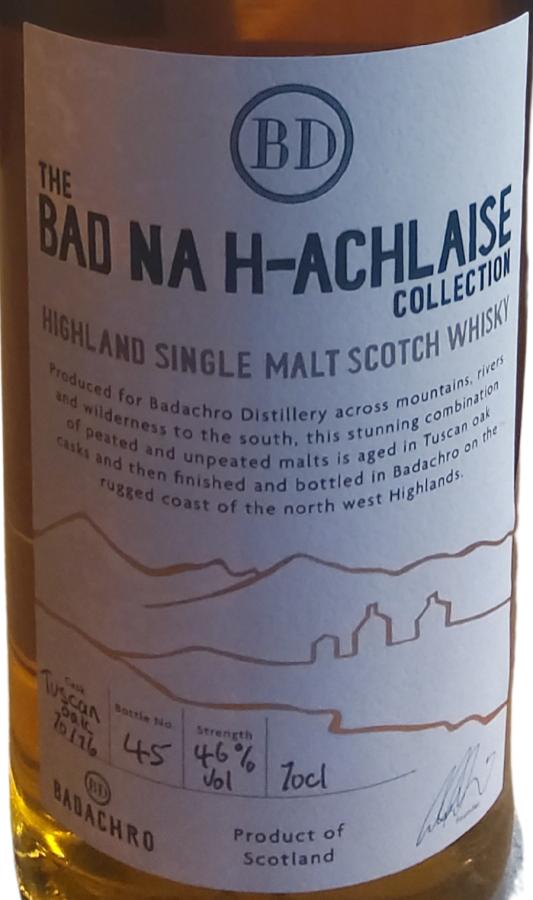 Bad na h-Achlaise Highland Single Malt Scotch Whisky BaDi ASB Boubon & Red Wine 46% 700ml