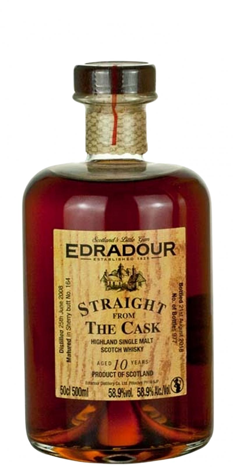 Edradour 1996 Straight From The Cask Sherry Cask Matured #164 58.1% 500ml
