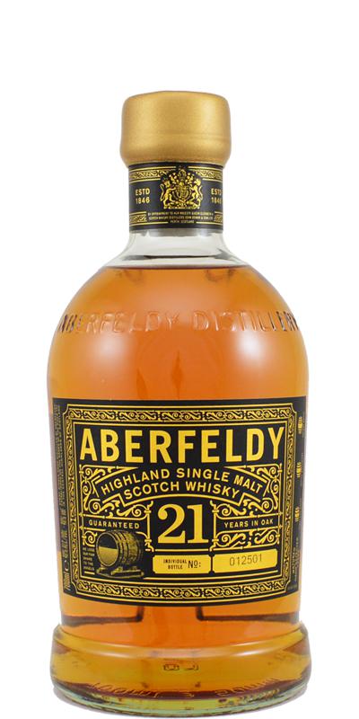 Aberfeldy 21yo Limited Release 1st Fill Casks Refill Hogsheads Sherry Butts 40% 700ml