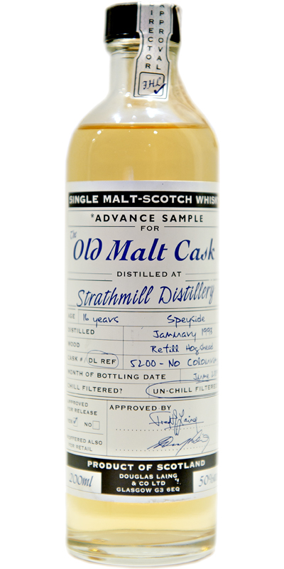 Strathmill 1993 DL Advance Sample for the Old Malt Cask Refill Hogshead 50% 200ml