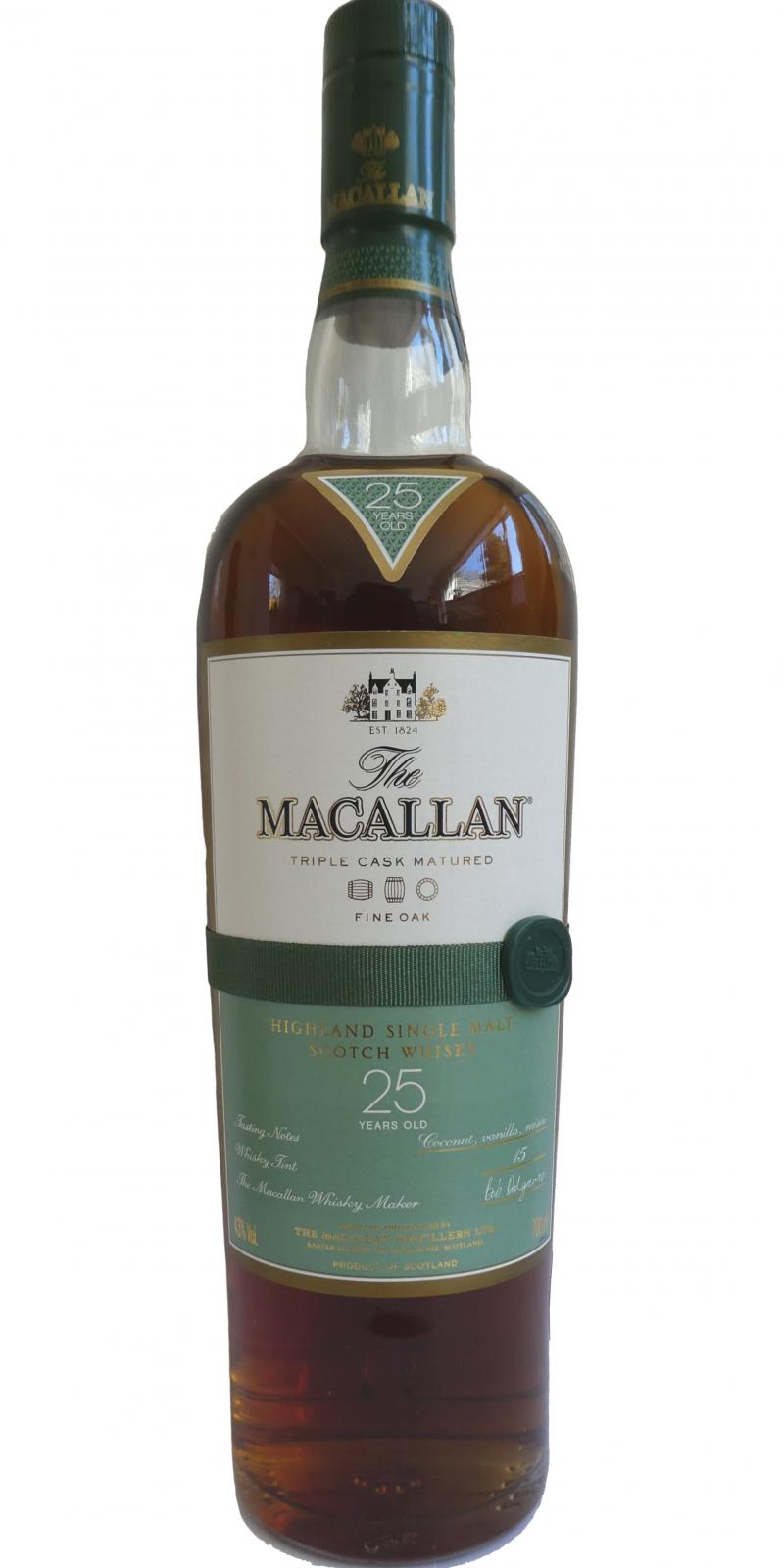 Macallan 25 Year Old Ratings And Reviews Whiskybase