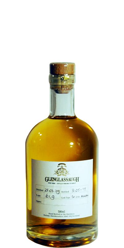 Glenglassaugh Spirit Drink Hand Bottled at the Distillery First Fill Bourbon Octave 61.9% 500ml